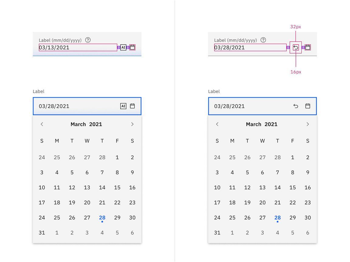 Structure and spacing fluid date picker with AI